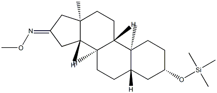 3β-(Trimethylsiloxy)-5α-androstan-16-one O-methyl oxime Structure