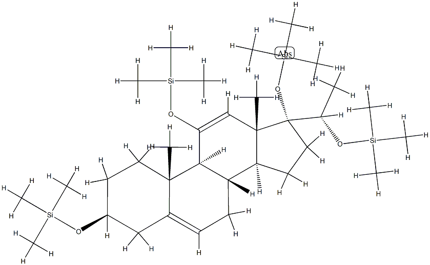 (20S)-3β,11,17,20-Tetrakis(trimethylsiloxy)pregna-5,11-diene Structure