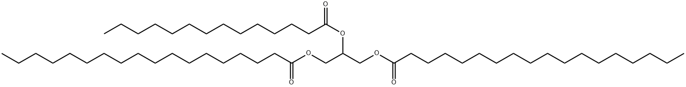 1,2,3-Propanetriyl=2-myristate 1,3-distearate Structure