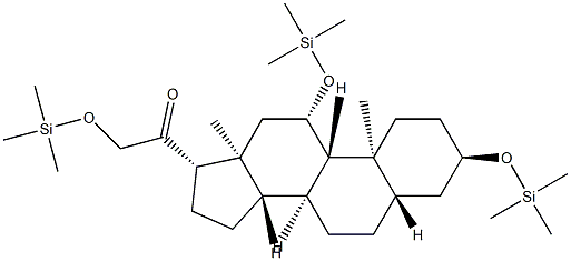 3α,11β,21-Tris(trimethylsiloxy)-5α-pregnan-20-one Structure