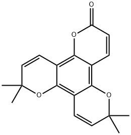 6,6,10,10-Tetramethyl-2H,6H,10H-benzo[1,2-b:3,4-b':5,6-b'']tripyran-2-one Structure