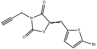 5-[(5-bromothien-2-yl)methylene]-3-prop-2-ynyl-1,3-thiazolidine-2,4-dione Structure