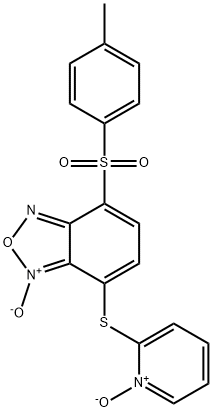 4-[(4-Methylphenyl)sulfonyl]-7-(1-oxylatopyridinium-2-ylthio)benzofurazane 1-oxide Structure