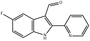 1H-Indole-3-carboxaldehyde,5-fluoro-2-(2-pyridinyl)-(9CI) 구조식 이미지