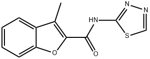 2-Benzofurancarboxamide,3-methyl-N-1,3,4-thiadiazol-2-yl-(9CI) 구조식 이미지