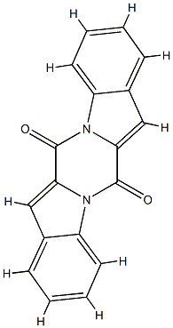 Pyrazino[1,2-a:4,5-a]diindole-6,13-dione 구조식 이미지