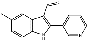 1H-Indole-3-carboxaldehyde,5-methyl-2-(3-pyridinyl)-(9CI) 구조식 이미지