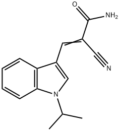 2-Propenamide,2-cyano-3-[1-(1-methylethyl)-1H-indol-3-yl]-(9CI) Structure