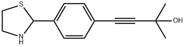 3-Butyn-2-ol,2-methyl-4-[4-(2-thiazolidinyl)phenyl]-(9CI) 구조식 이미지