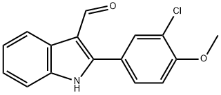 1H-Indole-3-carboxaldehyde,2-(3-chloro-4-methoxyphenyl)-(9CI) Structure