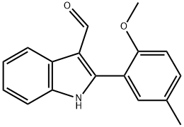 1H-Indole-3-carboxaldehyde,2-(2-methoxy-5-methylphenyl)-(9CI) Structure