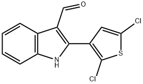 1H-Indole-3-carboxaldehyde,2-(2,5-dichloro-3-thienyl)-(9CI) Structure