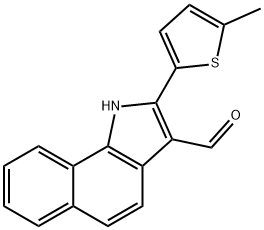 1H-Benz[g]indole-3-carboxaldehyde,2-(5-methyl-2-thienyl)-(9CI) Structure