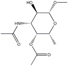 Methyl 3-(acetylamino)-3,6-dideoxy-β-D-galactopyranoside 4-acetate Structure