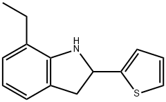 1H-Indole,7-ethyl-2,3-dihydro-2-(2-thienyl)-(9CI) Structure