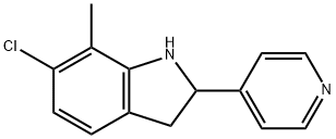 1H-Indole,6-chloro-2,3-dihydro-7-methyl-2-(4-pyridinyl)-(9CI) 구조식 이미지