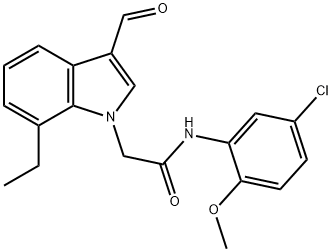 1H-Indole-1-acetamide,N-(5-chloro-2-methoxyphenyl)-7-ethyl-3-formyl-(9CI) 구조식 이미지