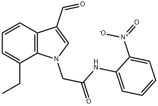 1H-Indole-1-acetamide,7-ethyl-3-formyl-N-(2-nitrophenyl)-(9CI) 구조식 이미지