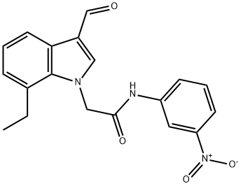 1H-Indole-1-acetamide,7-ethyl-3-formyl-N-(3-nitrophenyl)-(9CI) Structure