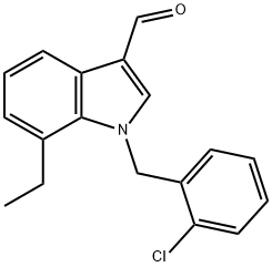 1H-Indole-3-carboxaldehyde,1-[(2-chlorophenyl)methyl]-7-ethyl-(9CI) Structure