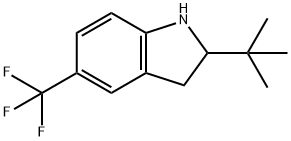 1H-Indole,2-(1,1-dimethylethyl)-2,3-dihydro-5-(trifluoromethyl)-(9CI) Structure