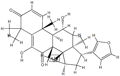 (13α,17α)-14β,15β:21,23-Diepoxy-6,11α-dihydroxy-4,4,8-trimethyl-24-norchola-1,5,20,22-tetrene-3,7-dione 구조식 이미지