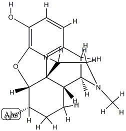 6α-Chloro-4,5α-epoxy-17-methylmorphinan-3-ol Structure