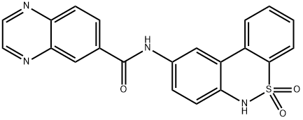 6-Quinoxalinecarboxamide,N-(5,5-dioxido-6H-dibenzo[c,e][1,2]thiazin-9-yl)-(9CI) Structure