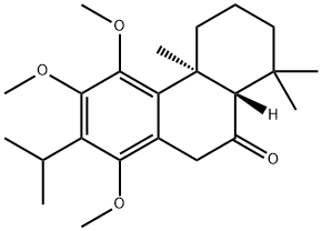 (4bS)-4b,6,7,8,8aβ,10-Hexahydro-1,3,4-trimethoxy-4b,8,8-trimethyl-2-isopropyl-9(5H)-phenanthrenone 구조식 이미지