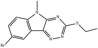 5H-1,2,4-Triazino[5,6-b]indole,8-bromo-3-(ethylthio)-5-methyl-(9CI) 구조식 이미지