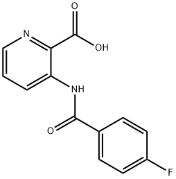 2-Pyridinecarboxylicacid,3-[(4-fluorobenzoyl)amino]-(9CI) Structure