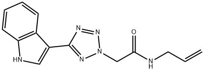2H-Tetrazole-2-acetamide,5-(1H-indol-3-yl)-N-2-propenyl-(9CI) 구조식 이미지