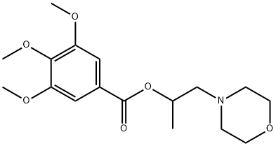 2-모르폴리노-1-메틸에틸=3,4,5-트리메톡시벤조에이트 구조식 이미지