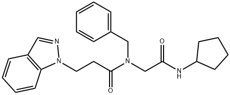 1H-Indazole-1-propanamide,N-[2-(cyclopentylamino)-2-oxoethyl]-N-(phenylmethyl)-(9CI) Structure