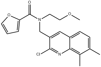 2-Furancarboxamide,N-[(2-chloro-7,8-dimethyl-3-quinolinyl)methyl]-N-(2-methoxyethyl)-(9CI) Structure