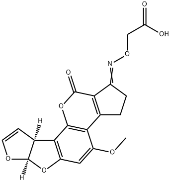 아플라톡신B1-(O-카르복시메틸)옥심 구조식 이미지