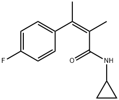 (Z)-N-Cyclopropyl-α,β-dimethyl-4-fluorocinnamamide 구조식 이미지