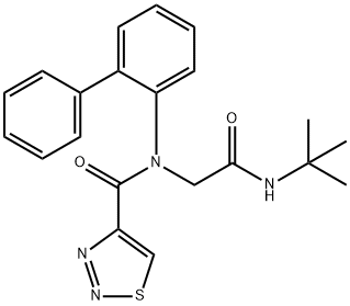 1,2,3-Thiadiazole-4-carboxamide,N-[1,1-biphenyl]-2-yl-N-[2-[(1,1-dimethylethyl)amino]-2-oxoethyl]-(9CI) 구조식 이미지