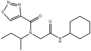 1,2,3-Thiadiazole-4-carboxamide,N-[2-(cyclohexylamino)-2-oxoethyl]-N-(1-methylpropyl)-(9CI) 구조식 이미지