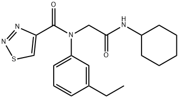 1,2,3-Thiadiazole-4-carboxamide,N-[2-(cyclohexylamino)-2-oxoethyl]-N-(3-ethylphenyl)-(9CI) Structure
