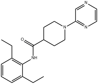 4-Piperidinecarboxamide,N-(2,6-diethylphenyl)-1-pyrazinyl-(9CI) Structure