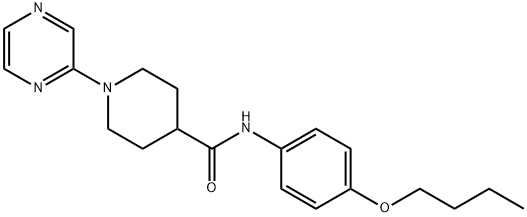 4-Piperidinecarboxamide,N-(4-butoxyphenyl)-1-pyrazinyl-(9CI) 구조식 이미지