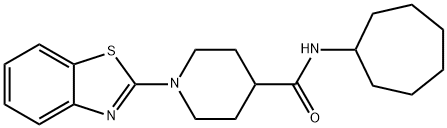 4-Piperidinecarboxamide,1-(2-benzothiazolyl)-N-cycloheptyl-(9CI) Structure