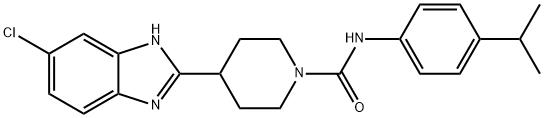 1-Piperidinecarboxamide,4-(5-chloro-1H-benzimidazol-2-yl)-N-[4-(1-methylethyl)phenyl]-(9CI) 구조식 이미지