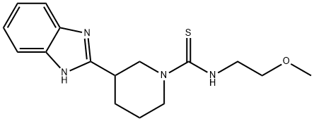 1-Piperidinecarbothioamide,3-(1H-benzimidazol-2-yl)-N-(2-methoxyethyl)-(9CI) 구조식 이미지