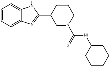 1-Piperidinecarbothioamide,3-(1H-benzimidazol-2-yl)-N-cyclohexyl-(9CI) 구조식 이미지