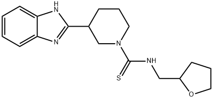 1-Piperidinecarbothioamide,3-(1H-benzimidazol-2-yl)-N-[(tetrahydro-2-furanyl)methyl]-(9CI) Structure