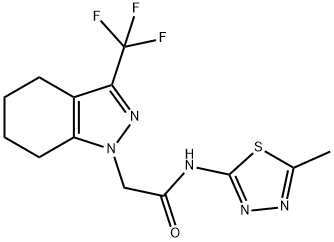 1H-Indazole-1-acetamide,4,5,6,7-tetrahydro-N-(5-methyl-1,3,4-thiadiazol-2-yl)-3-(trifluoromethyl)-(9CI) 구조식 이미지