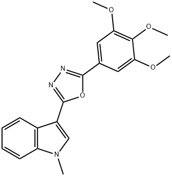 1H-Indole,1-methyl-3-[5-(3,4,5-trimethoxyphenyl)-1,3,4-oxadiazol-2-yl]-(9CI) 구조식 이미지