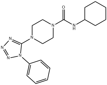 1-Piperazinecarboxamide,N-cyclohexyl-4-(1-phenyl-1H-tetrazol-5-yl)-(9CI) 구조식 이미지